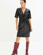 Sukienka Skórzana Mini Eko SkóraV Neck S 36