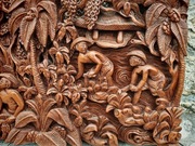 Płaskorzeźba Wietnam Indonezja Tajlandia 29 x 70 x 6 cm