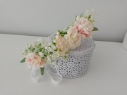 wianek komunijny kwiaty jak żywy boho