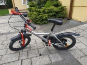 Rower dziecięcy Btwin 14", boczne kółka, zestaw do nauki jazdy