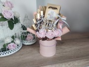 Podziękowanie dla matki chrzestnej prezent flowerbox komunia wesele 