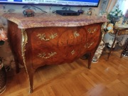 komoda komody rzeźbienia kamienny blat intarsje okucia