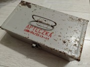 Apteczka z PRL ABN-74/5949-01 z oryginalnym wyposażeniem 1981 rok - rarytas