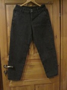 jeansy grafit, ciemny szary, szerokie rozmiar 38-40