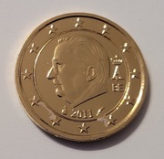 2 Euro BELGIA 2011 OBIEGOWA Albert II pozłacana
