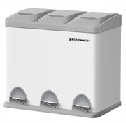 SONGMICS Kosz Na Śmieci Kuchenne 3 x 8l