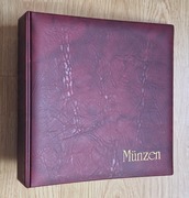 Aufles - Pusta bordowa okładka do przechowywania monet, 6 ringów