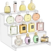 4 Poziomowe przejrzyste podstawki wystawowe na figurki, perfumy 30.5cm