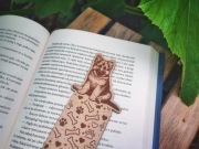 Drewniana zakładka do książki z grawerem PIES OWCZAREK NIEMIECKI