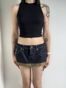 Jeansowa brokatowa mini spódniczka rozm. M Bershka