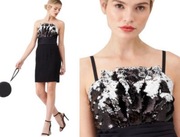 Sukienka mini cekiny bez ramiączek sexy Sylwester kreacja impreza Andrzejki