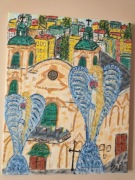 Obraz malowany własnoręcznie na płótnie akrylem.Galeia Rene.