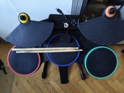 Zestaw perkusja + dwie gitary + 7 gier guitar hero na ps3