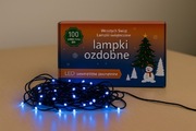 Lampki choinkowe LED 100 szt niebieskie 8m girlanda swiateczna