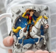 Lucky Luke Jolly Jumper komiks prezent dla fana geeka kubek  kowboj dziki