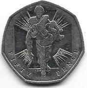 W.Brytania 50 pence 2006 okol.