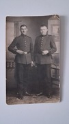Stare zdjęcie Feldpostkarte Kassel (1915) I wojna światowa – dwa żołnierze