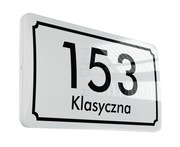 PODŚWIETLANY numer domu tabliczka adresowa na dom LED J+ budynku dom