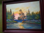 100 letni olejny pejzaż sygnowany Z.Ćwikliński