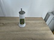 Kufel ceramiczny z cynową pokrywką – Niemcy, 1991 