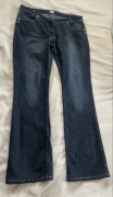 Outfit NKD 46 flared bootcut dzwony long Tall mid rise vintage jeans