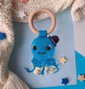 Szydełkowa grzechotka gryzak ośmiornica 