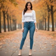 Bluzka damska biała z falbanką S