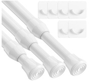Zestaw 3 drążków rozporowych do szafy 54–90 cm białe