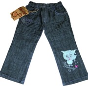Jeansy grafitowe z Owieczką  92/98cm(2l)