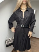 Sukienka Koszulowa dla przyszłych mam H&M Czarna Wiskoza R
