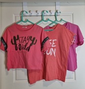 2 x koszulka letnia 134 - 140 cm dziewczynka  + gratis