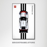 DisplayFrame Porsche 911 RSR LEGO Technic 50x80cm