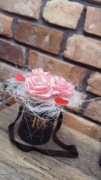 Flower box- róże handmade 
