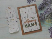 Kartka dla mamy z zakładką #8, Dzień Matki, handmade, A6 z kopertą