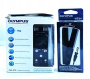 Cyfrowy dyktafon Olympus DM-670 8 GB + Kompaktowy mikrofon Olympus ME34