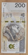 Banknot 200 zł seria AA
