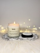 Świeca sojowa w szklanym słoiczku 120ml z sentencja PREZENT