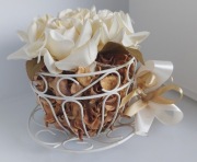 Filiżanka róże susz prezent urodziny Dzień Mamy Babci