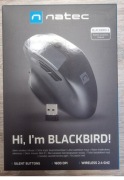 Natec Blackbird 2 – bezprzewodowa mysz 2.4GHz, cicha 1600 DPI nowa