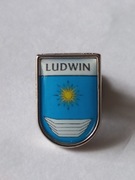 Herb gmina Ludwin przypinka pin odznaka wpinka