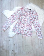 bluzka, rozm. S, falbany, kwiaty, kwiecista, romantyczna, dziewczęca
