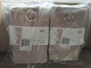 2 beżowe zasłony na przelotkach Sinsay komplet dwóch zasłon na kółkach beż 