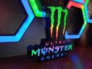 Lampka LED 3D MONSTER ENERGY Ultra – RGB – Dekoracja Gamingowa / Prezent