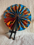 Śliczny ręcznie robiony wachlarz z Afryki z Ghany