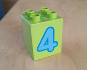 LEGO Duplo klocek z numerem 4 nr kat. 31110pb076