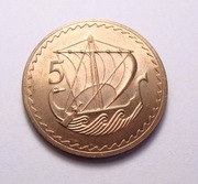 Cypr 5 mils 1977 Statek PIĘKNA!