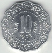 Indie 10 pajs paise 1973 B - 26 mm - Bombaj - nr 2