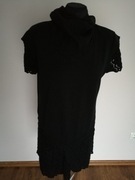 Bluzka Tunika Bawełna Jedwab R S M Czarna Luksusowa