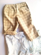 80 86 zestaw ubranek spodnie chinosy H&M body 12-18 mcy Kubuś Puchatek
