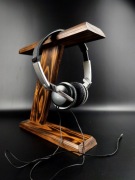 Stojak uchwyt drewniany na słuchawki telefon zegarek klucze 